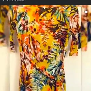 Beautiful multi colored mid length dress, used once.